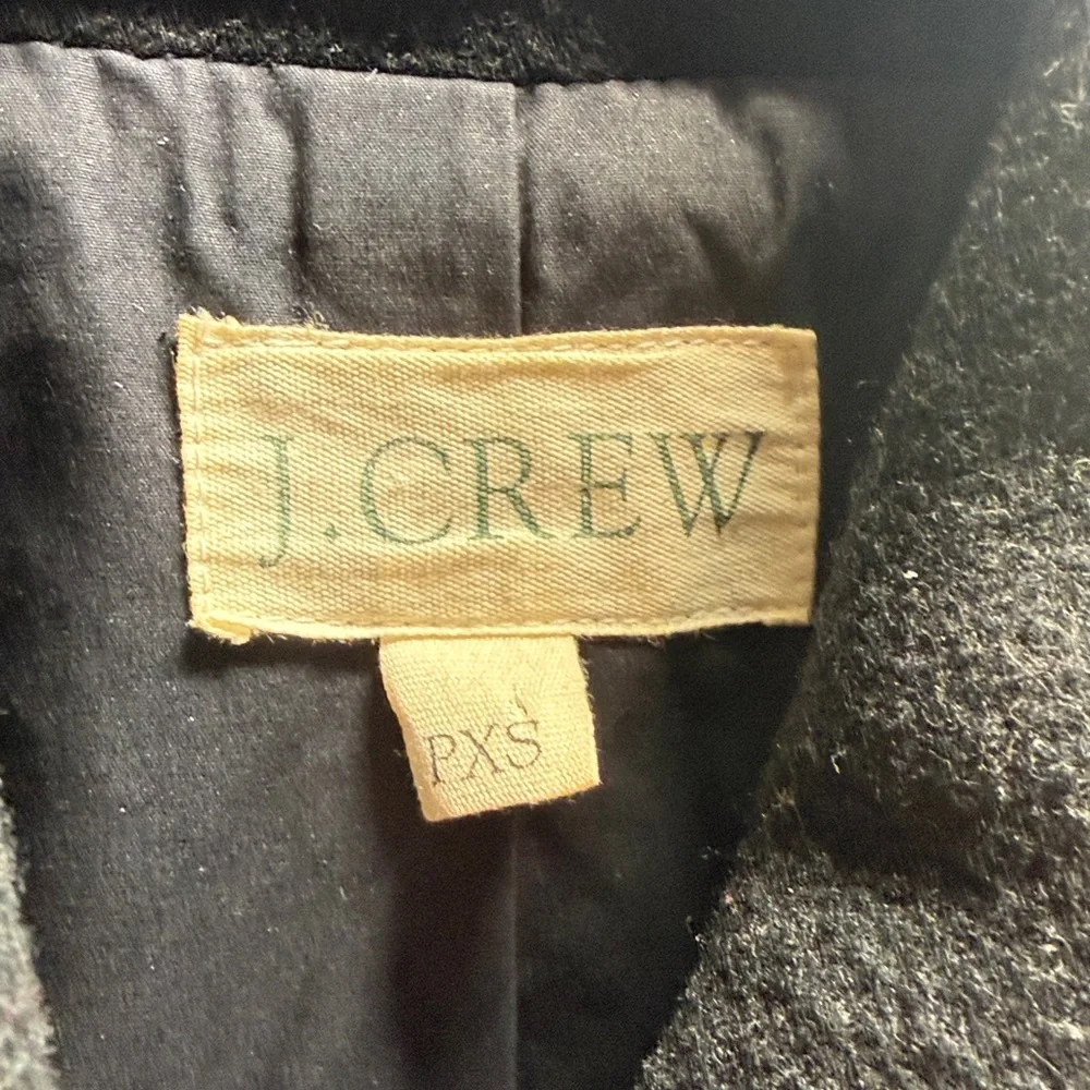 J Crew black wool pea coat. Size PXS - Picture 2 of 11